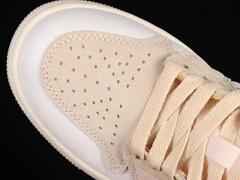 All categories Air Jordan Jordan series basketball shoes Air Jordan 1 Mid Air Jordan 1 Mid "White And Phantom" AJ1 Joe 1 seam deconstruction DM9652-100